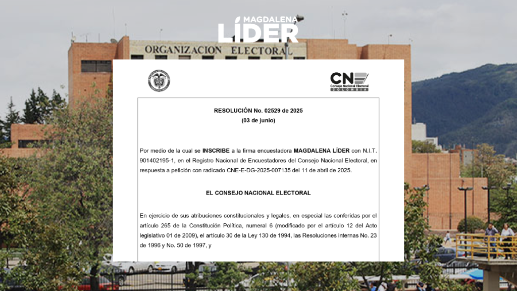 Consejo Nacional Electoral acredita a Magdalena Líder como firma encuestadora oficial