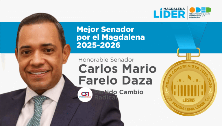 CARLOS MARIO FARELO LIDERÓ EL DESEMPEÑO LEGISLATIVO DE LOS SENADORES DEL MAGDALENA EN 2025–2026
