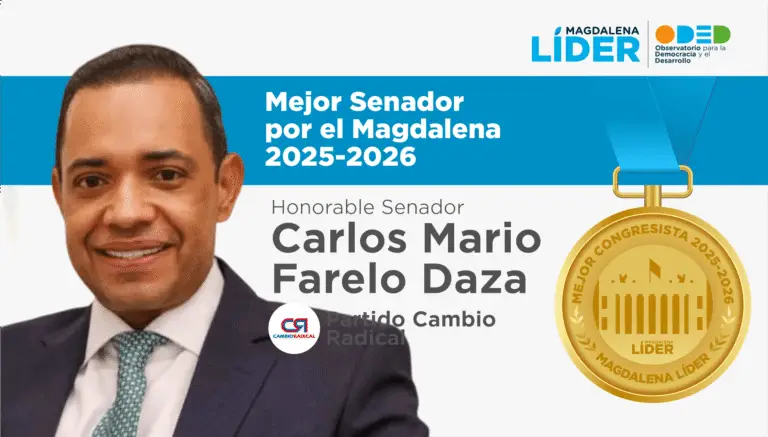 CARLOS MARIO FARELO LIDERÓ EL DESEMPEÑO LEGISLATIVO DE LOS SENADORES DEL MAGDALENA EN 2025–2026